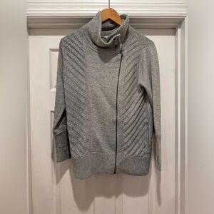 Athleta grey zip sweater cardigan sz medium